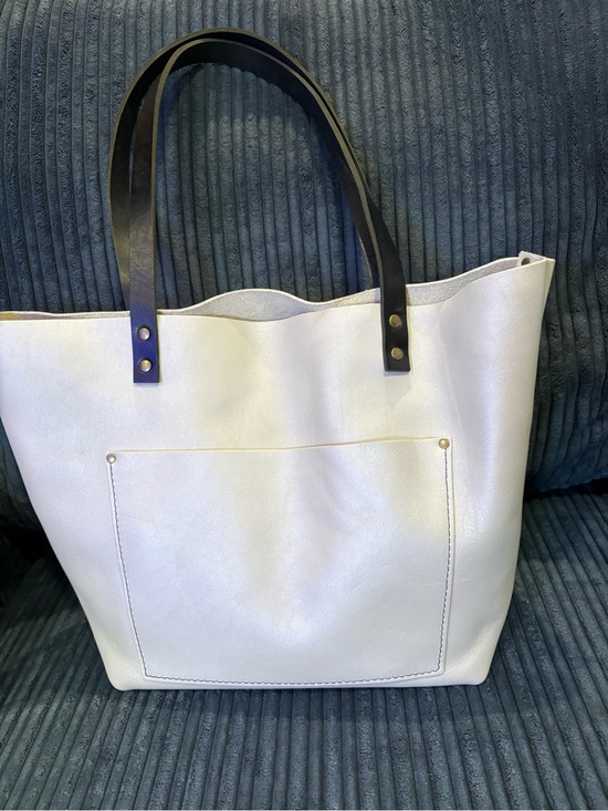 Portland Leather Handbags - Portland Leather Goods Large Pearl Classic Tote Black Handles NWOT